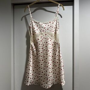 Forever 21 Red Rose 🌹 Satin Slip Nightgown